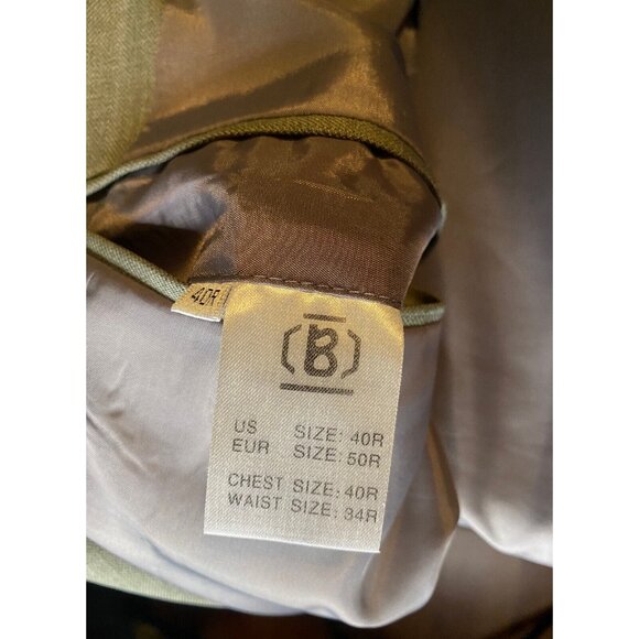 Bonelli Mens Suit 40R Polyester Blazer + Pants Formal Professional - Picture 5 of 15